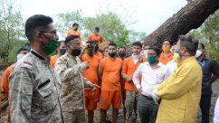  Inspection tour of cyclone damaged sections