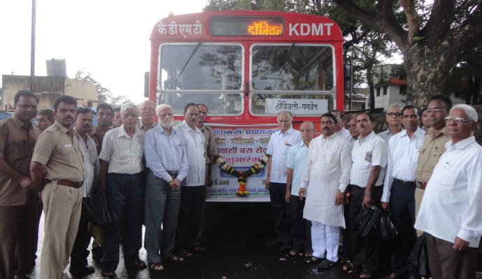 MLA Prashant Thakur inaugurates KDMT bus service from Panvel station to Dombivli station 1