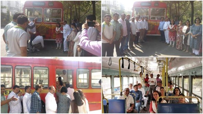 [:en]The 74 no. NMMT bus service was started due to the follow-up of Kharghar BJP. This bus service was inaugurated by Ward Committee 'A' Chairman Shri. Abhimanyu Patil.[:hi]खारघर भाजपच्या पाठपुराव्यामुळे ७४ क्रमांकाची एनएमएमटीची बस सेवा सुरु झाली आहे. या बस सेवेचा शुभारंभ प्रभाग समिती 'अ' चे अध्यक्ष अभिमन्यू पाटील यांच्या हस्ते करण्यात आला[:] 1