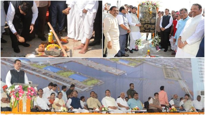 [:en]BhumiPujan of the development of fish harbour in Karanja taluka in Uran was inaugurated by Union Minister of Shipping and Road Transport Shri Nitin Gadkari.[:hi]करंजा ता.उरण येथील मत्स्यबंदर विकासाचे भूमिपूजन केंद्रीय भुपृष्ठ वाहतुक व नौकानयन मंत्री ना. नितीन गडकरी यांच्या हस्ते करण्यात आले.[:] 1