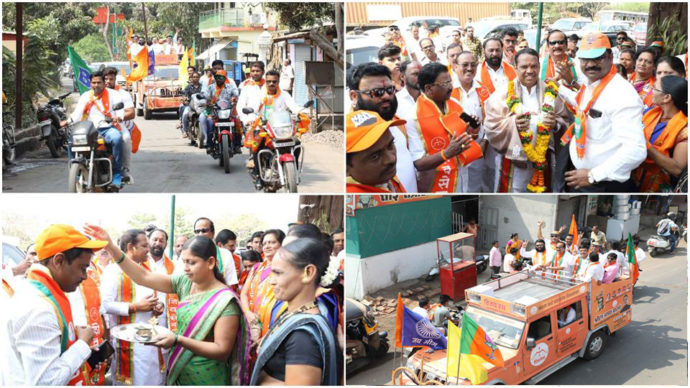 [:en]People in the Maval Lok Sabha constituency have given a spontaneous response to the campaign rally organized in the rural areas of Panvel taluka for the propagation of BJP, Shivsena, RPI mahayuti Alliance candidate Shri. Shrirang Appa Barane for the election.[:hi]मावळ लोकसभा मतदारसंघातील भाजप, शिवसेना, रिपाई व मित्रपक्ष महायुतीचे उमेदवार श्री. श्रीरंग आप्पा बारणे यांच्या प्रचारार्थ पनवेल तालुक्यातील ग्रामीण भागात झालेल्या प्रचार रॅलीला नागरिकांनी उत्स्फूर्त प्रतिसाद दिला.[:] 1