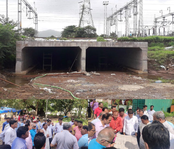 [:en]Joint inspection with CIDCO and Railway officials on the ongoing subway work from New Panvel to Old Panvel (Takka).[:hi]नवीन पनवेल येथून जुन्या पनवेल ( तक्का ) येथे जाण्यासाठी सुरू असलेल्या भुयारी मार्गाच्या कामाची सिडको आणि रेल्वे अधिकार्‍यांसह संयुक्त पाहणी केली.[:] 1